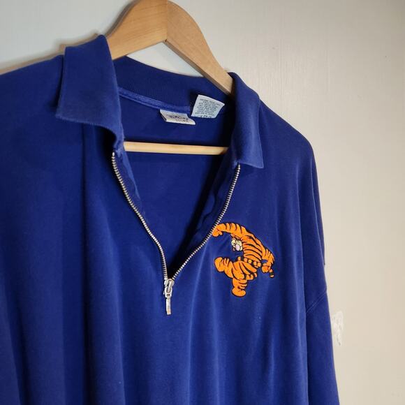 XL Disney Store Tigger Winnie the Pooh 1/4 Zip Long Sleeve Blue Pullover Cotton - Picture 6 of 6